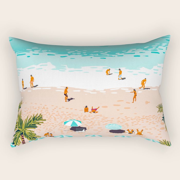 Dream In Colors Borrowed From The Sea | Ocean Tropical Beachy Summer | Swim Surf Travel Vacation Rectangular Pillow