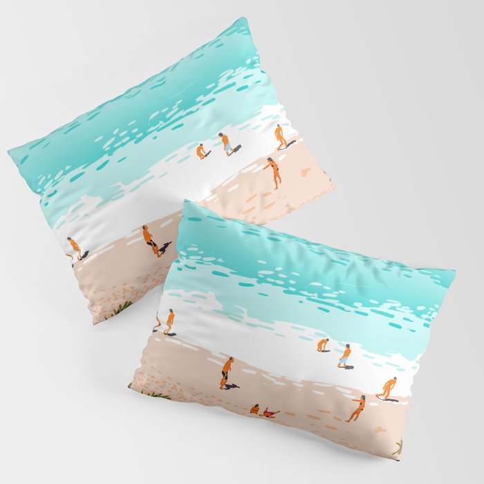 Dream In Colors Borrowed From The Sea | Ocean Tropical Beachy Summer | Swim Surf Travel Vacation Pillow Sham