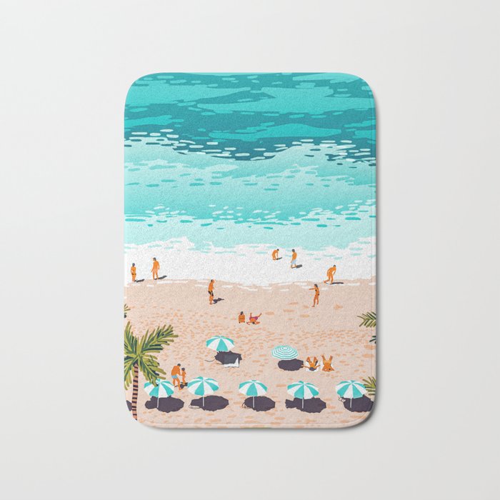 Dream In Colors Borrowed From The Sea | Ocean Tropical Beachy Summer | Swim Surf Travel Vacation Bath Mat