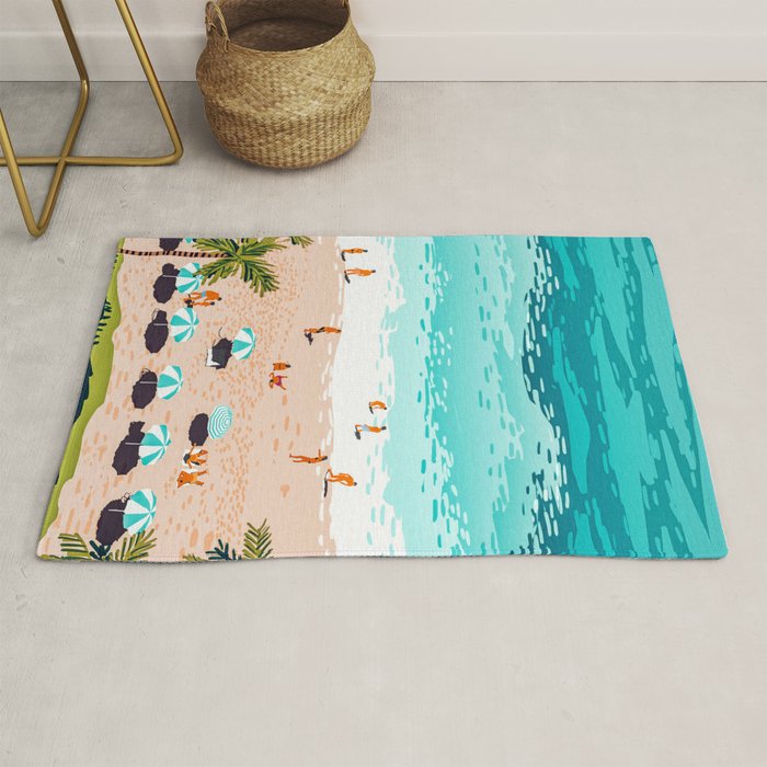 Dream In Colors Borrowed From The Sea | Ocean Tropical Beachy Summer | Swim Surf Travel Vacation Rug