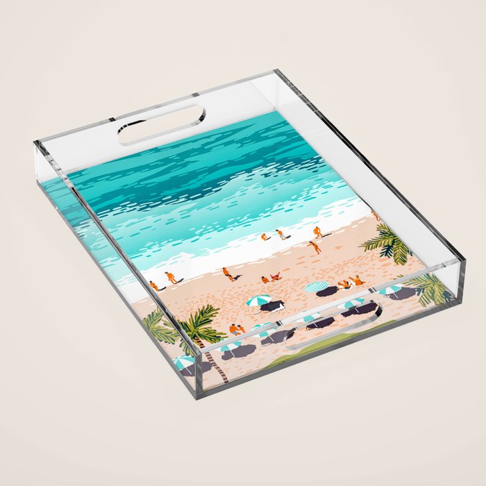 Dream In Colors Borrowed From The Sea | Ocean Tropical Beachy Summer | Swim Surf Travel Vacation Acrylic Tray