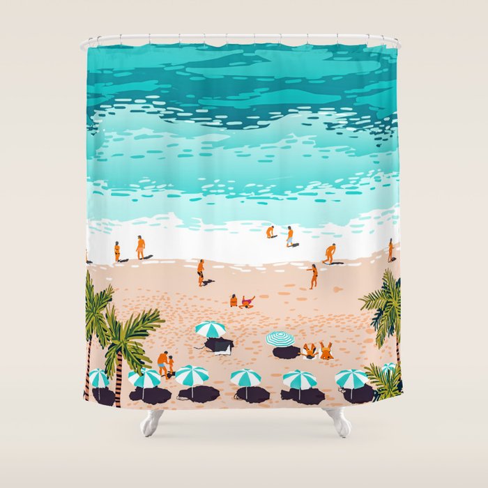 Dream In Colors Borrowed From The Sea | Ocean Tropical Beachy Summer | Swim Surf Travel Vacation Shower Curtain