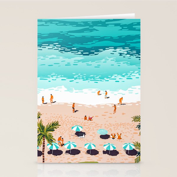 Dream In Colors Borrowed From The Sea | Ocean Tropical Beachy Summer | Swim Surf Travel Vacation Stationery Card