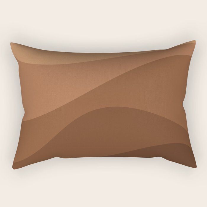 Abstract Color Waves - Desert Tones Rectangular Pillow
