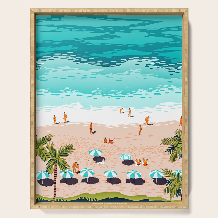 Dream In Colors Borrowed From The Sea | Ocean Tropical Beachy Summer | Swim Surf Travel Vacation Serving Tray