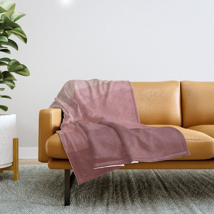 Abstract Color Waves - Pink Tones Throw Blanket