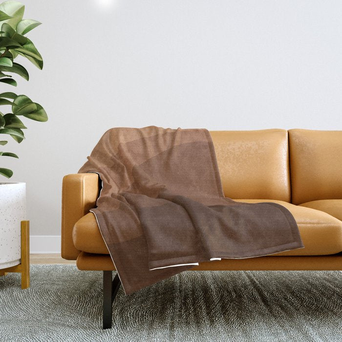 Abstract Color Waves - Desert Tones Throw Blanket