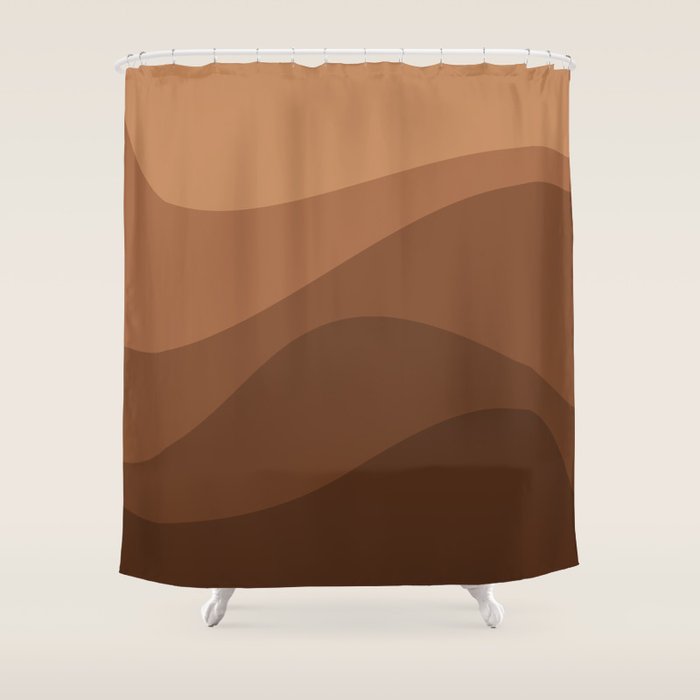 Abstract Color Waves - Desert Tones Shower Curtain