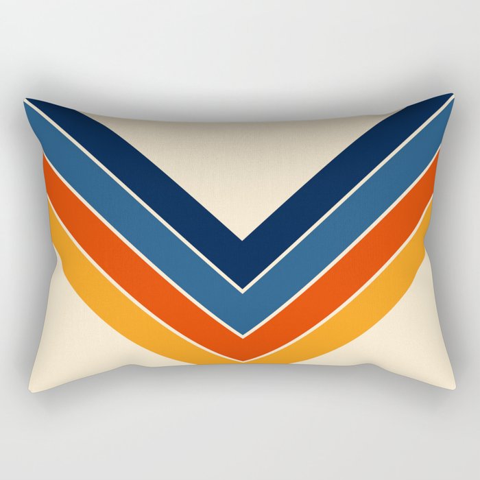 Colorful V Shape Retro Stripes Chilseongsin Rectangular Pillow