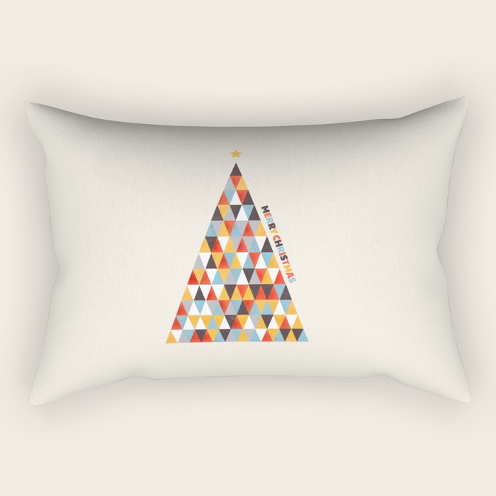 Modern Christmas Tree Rectangular Pillow