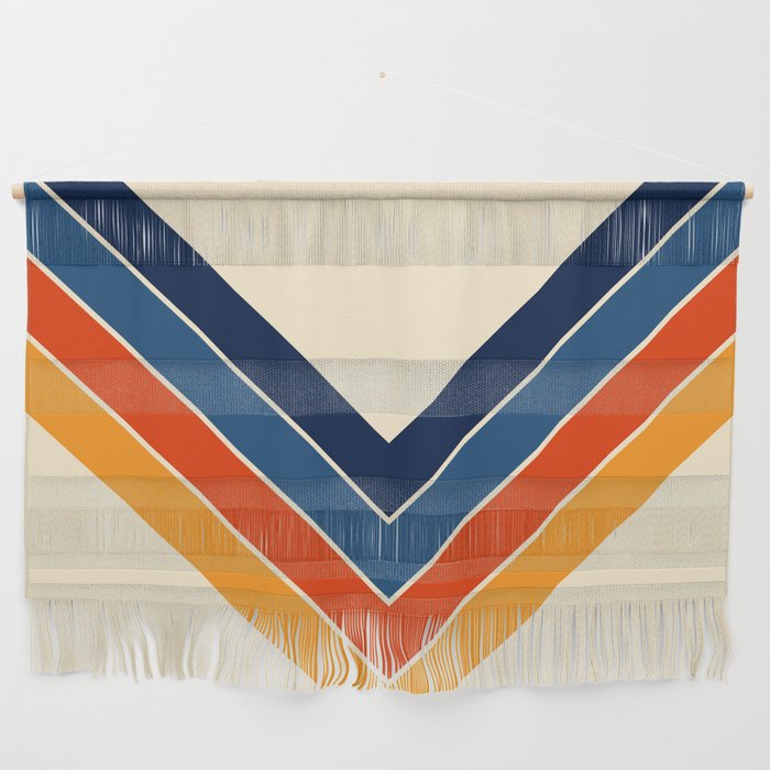 Colorful V Shape Retro Stripes Chilseongsin Wall Hanging