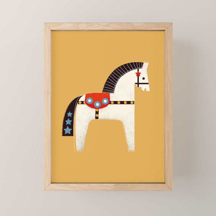 Festive Pony - Illustration Mini Art Print