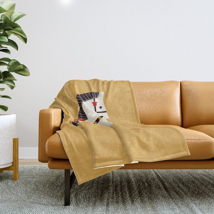 Festive Pony - Illustration Throw Blanket