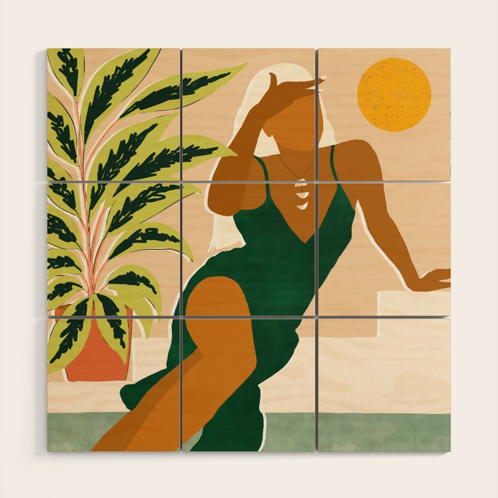 The Wait Is Long But My Dream Of You Does Not End #Illustration Wood Wall Art