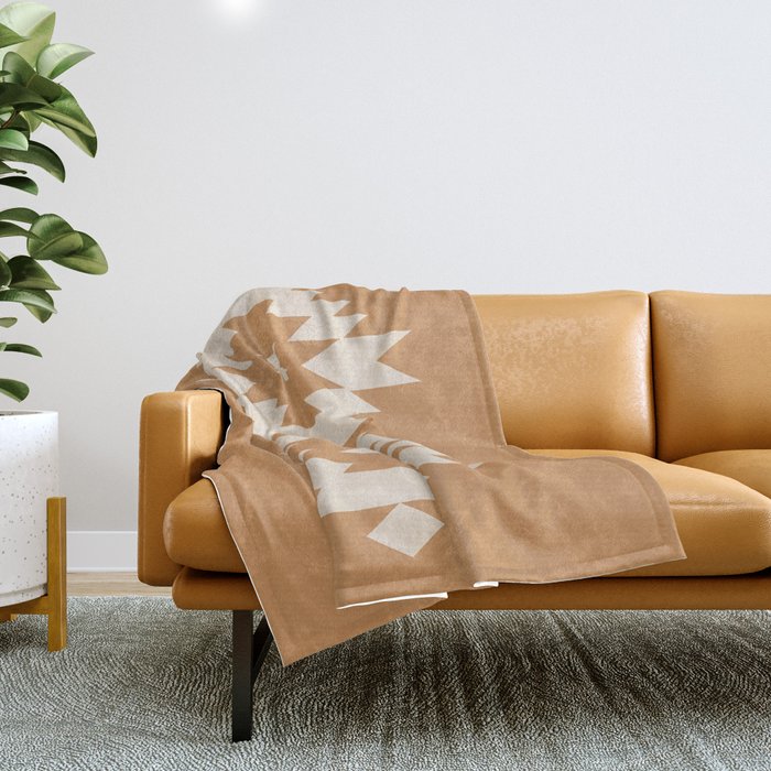 Southwestern Minimalism - Desert Orange Throw Blanket