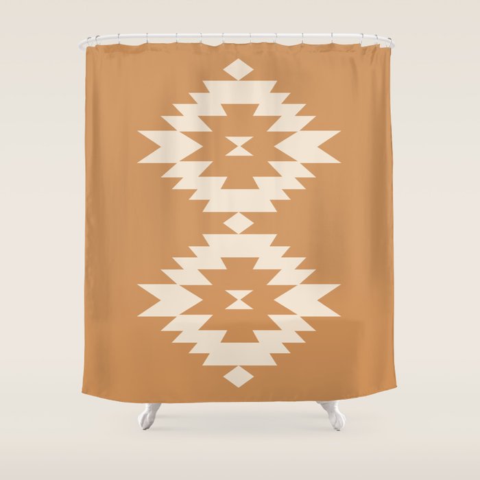 Southwestern Minimalism - Desert Orange Shower Curtain