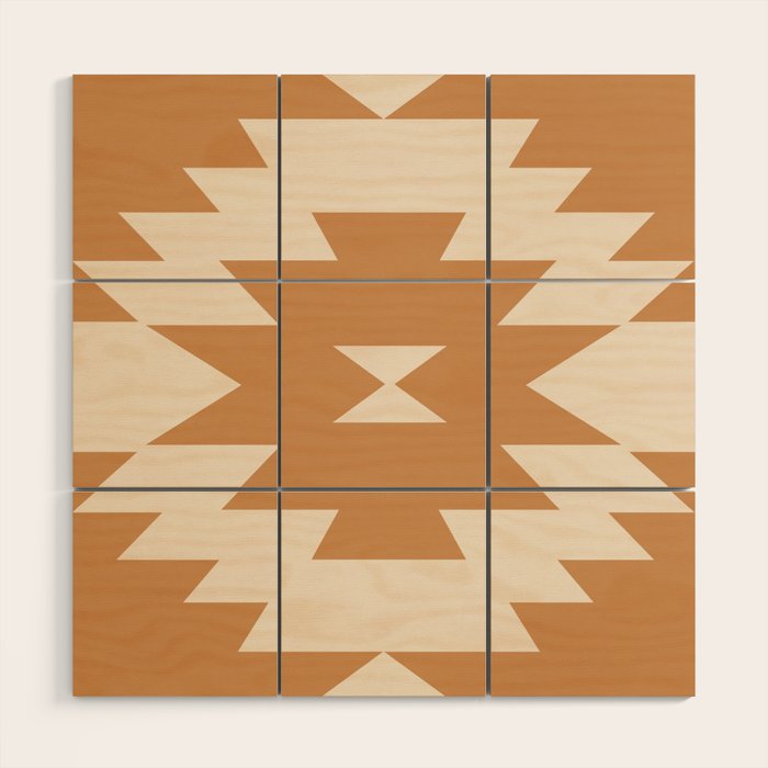 Southwestern Minimalism - Desert Orange Wood Wall Art
