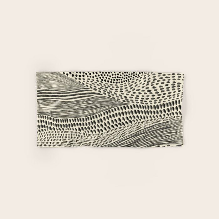 Hand Drawn Patterned Abstract Ii Bath Towel