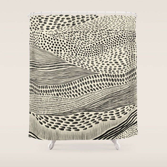 Hand Drawn Patterned Abstract Ii Shower Curtain