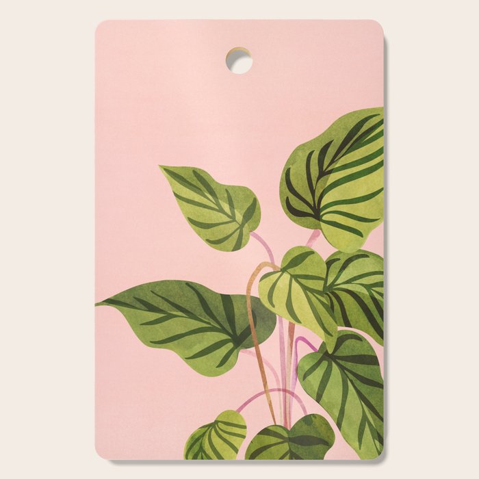 Upstart Pink And Green Houseplant Cutting Board
