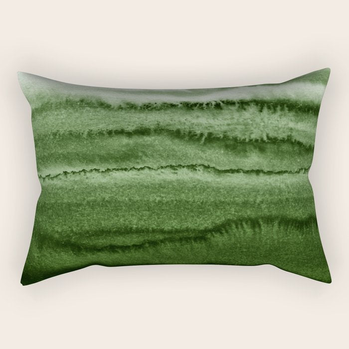 Within The Tides Forest Green By Monika Strigel Rectangular Pillow