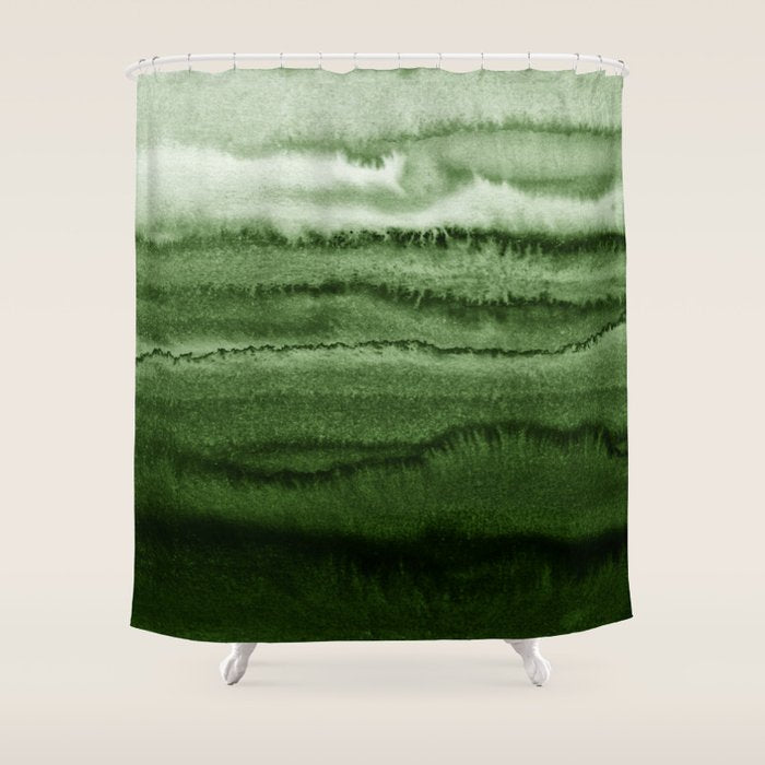 Within The Tides Forest Green By Monika Strigel Shower Curtain