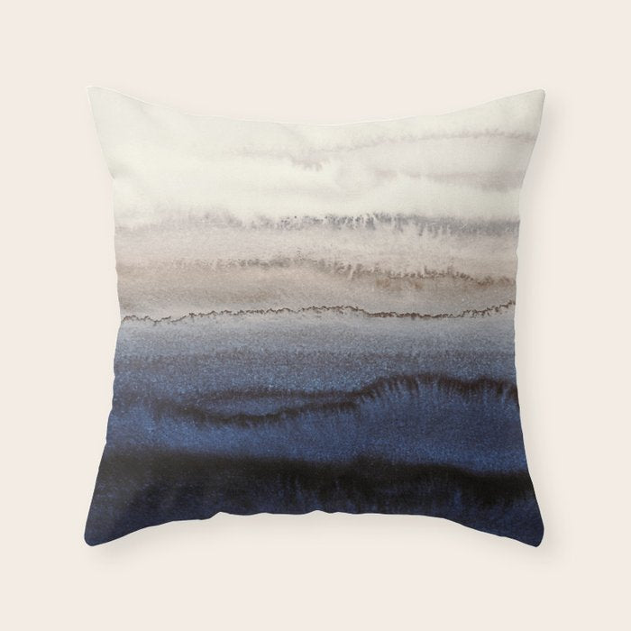 Within The Tides Winter Blues By Monika Strigel Throw Pillow