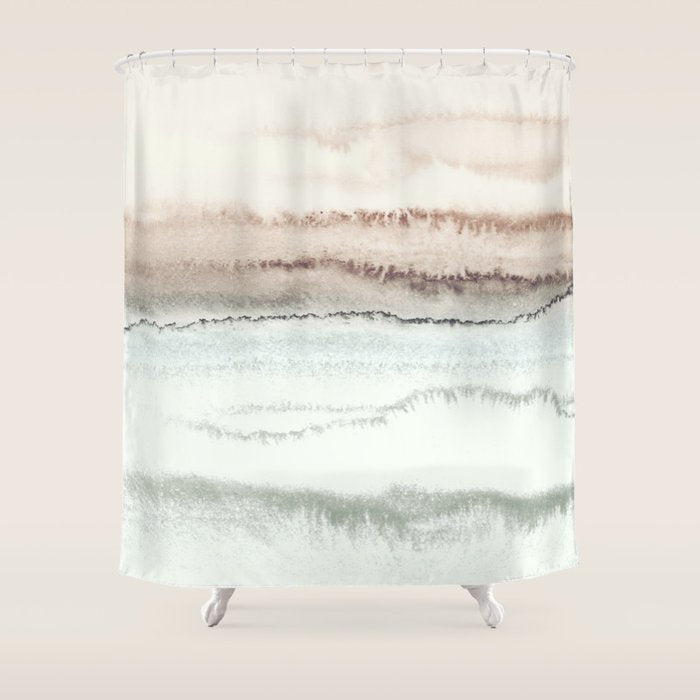 Within The Tides Natural Three By Monika Strigel Shower Curtain
