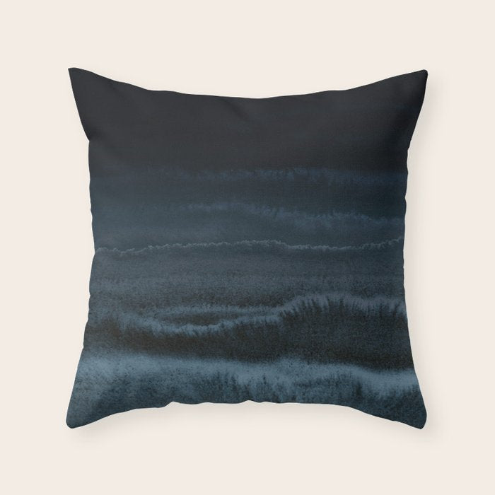 Within The Tides Night Beach By Monika Strigel Throw Pillow