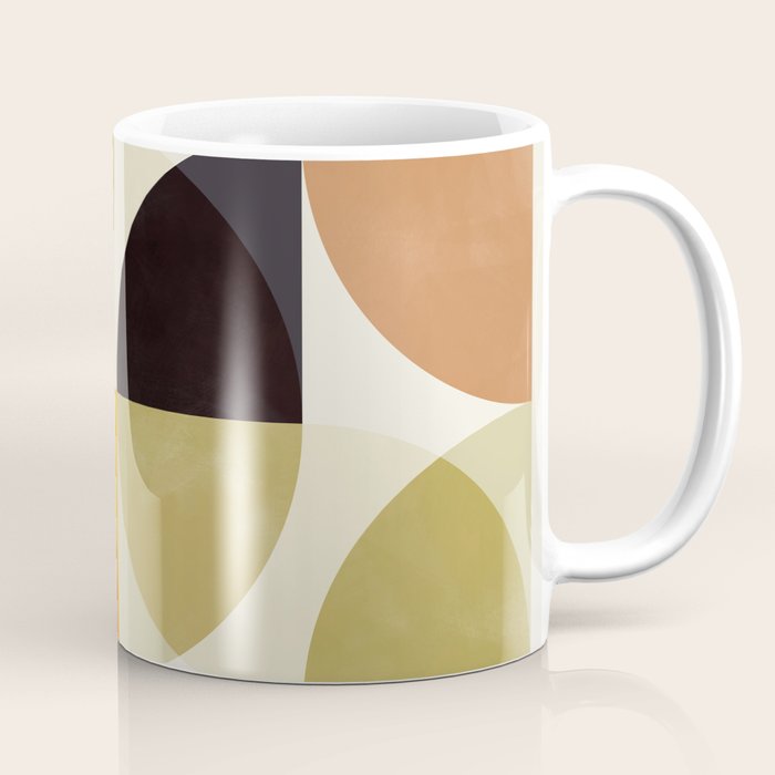 Mid Century Color Geometry Shapes Coffee Mug