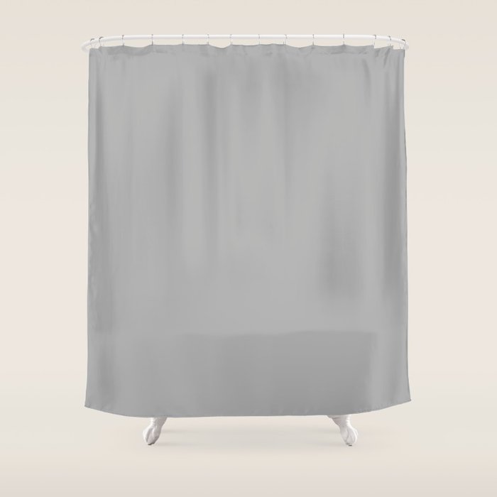 Light Gray Solid. Silver Minimalism Shower Curtain