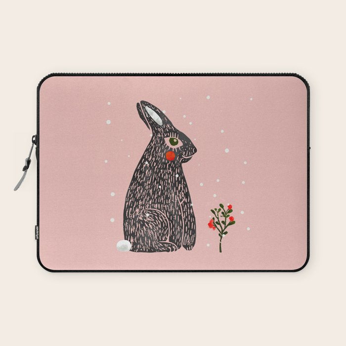 Christmas Rabbit - Illustration Laptop Sleeve