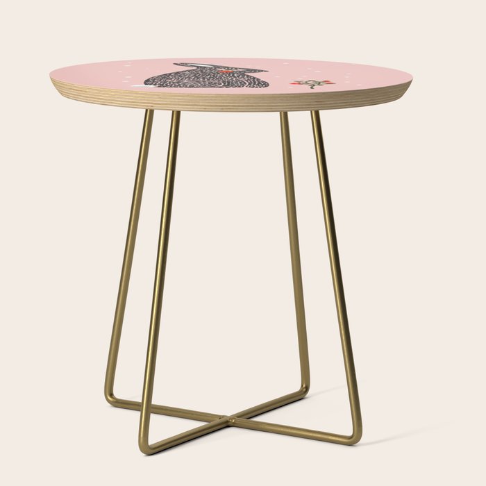 Christmas Rabbit - Illustration Side Table