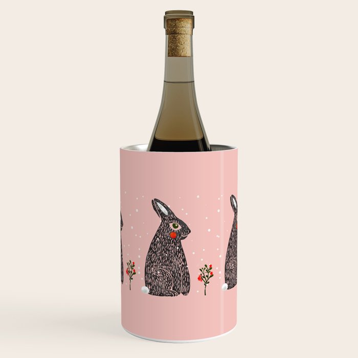 Christmas Rabbit - Illustration Wine Chiller