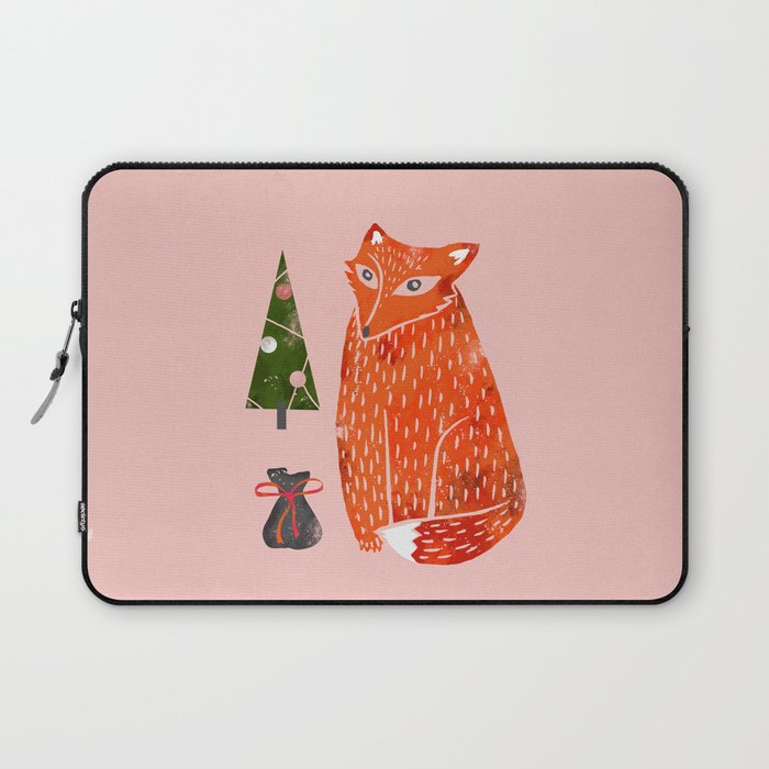 Christmas Fox - Illustration Laptop Sleeve