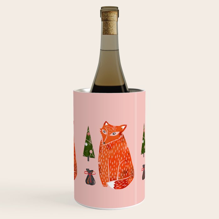 Christmas Fox - Illustration Wine Chiller