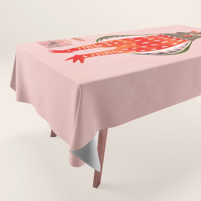 Christmas Chicken - Illustration Tablecloth