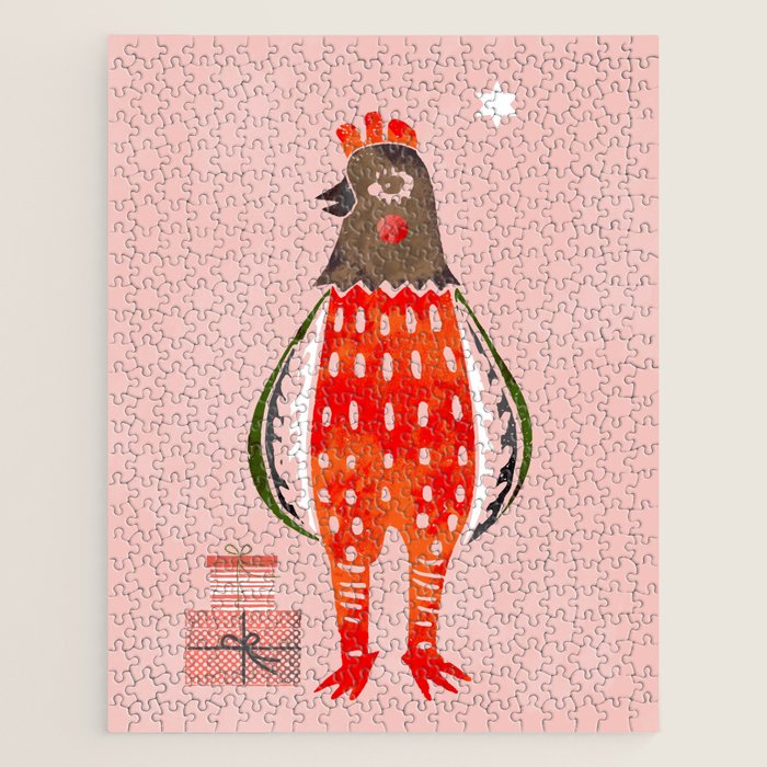 Christmas Chicken - Illustration Jigsaw Puzzle