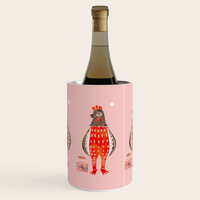 Christmas Chicken - Illustration Wine Chiller