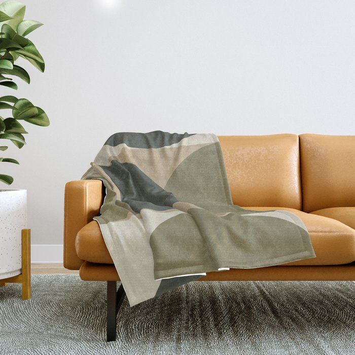 Abstract Scandinavian Art 342 Mid Century Modern Throw Blanket