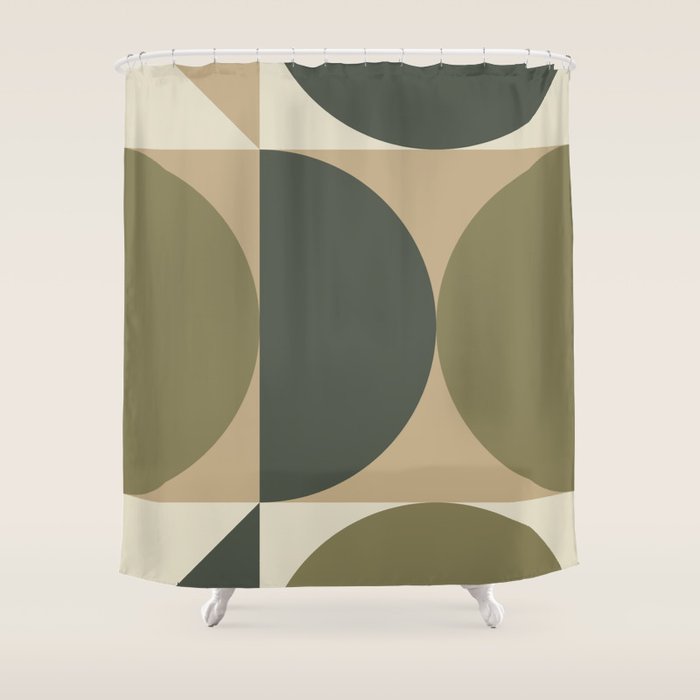 Abstract Scandinavian Art 342 Mid Century Modern Shower Curtain