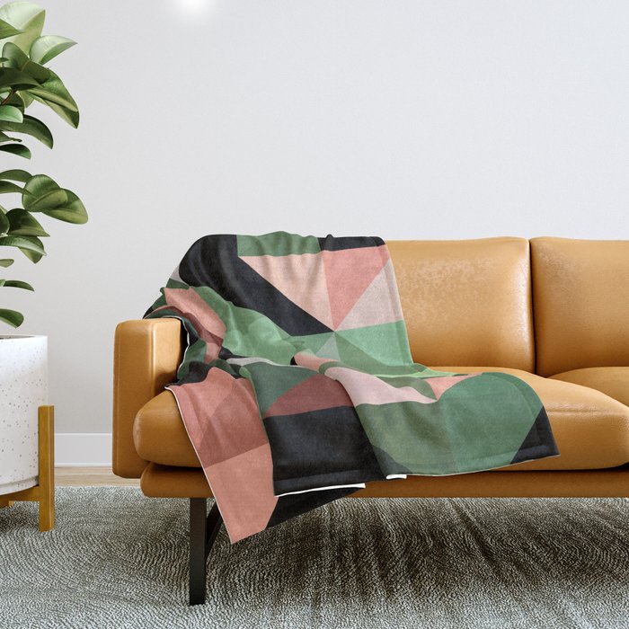 Abstract Geometric - Desert Throw Blanket