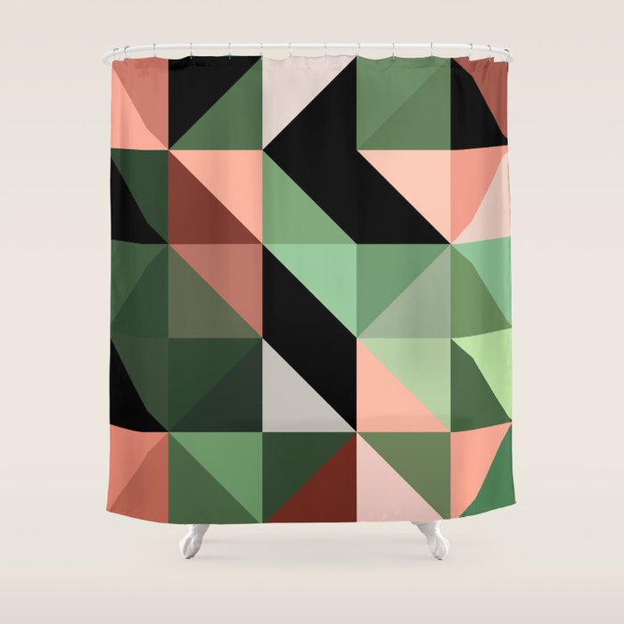 Abstract Geometric - Desert Shower Curtain