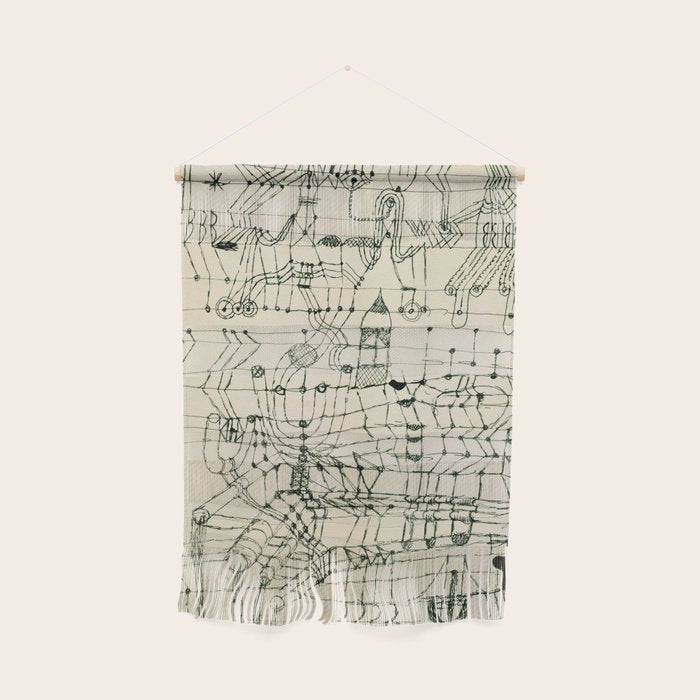 Paul Klee "Drawing Knotted In The Manner Of A Net" Wall Hanging