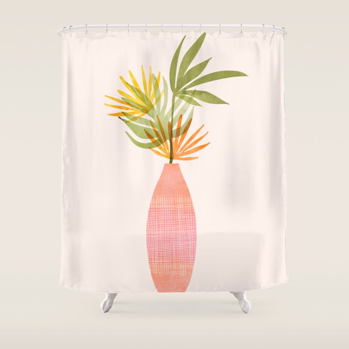 Simple Modern Tropical Bouquet Shower Curtain
