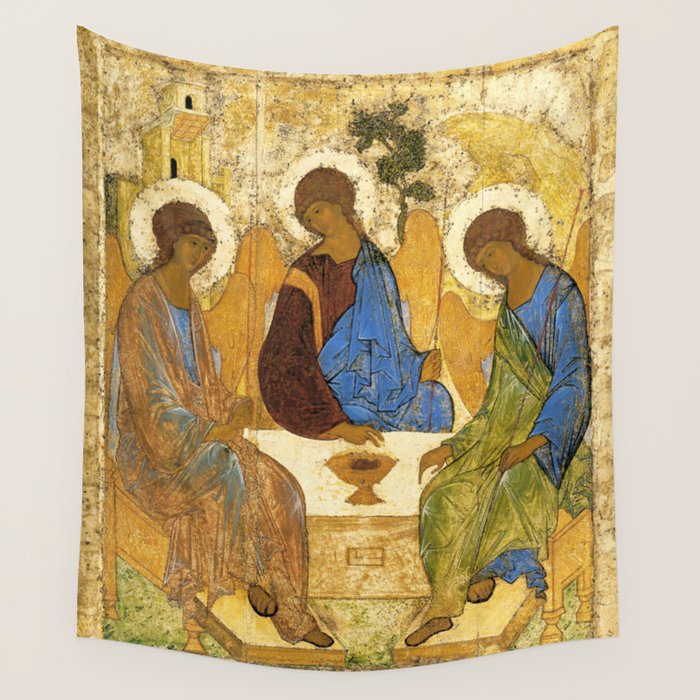 The Holy Trinity By Andrei Rublev Wall Tapestry