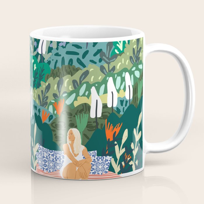 Chilling By The Pool With My Leopard Tropical Jungle Nature Wildlife Bohemian Morocco Travel Coffee Mug
