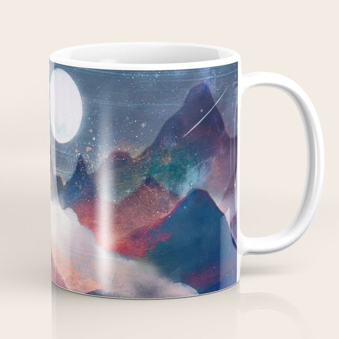 Mountain Lake Under The Stars Coffee Mug