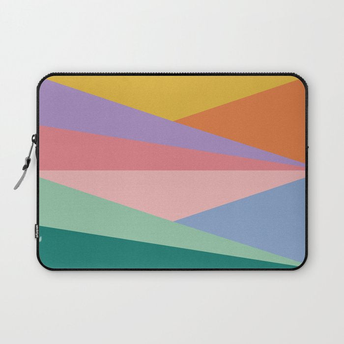 Geometric Triangles I Bright Pastel Laptop Sleeve