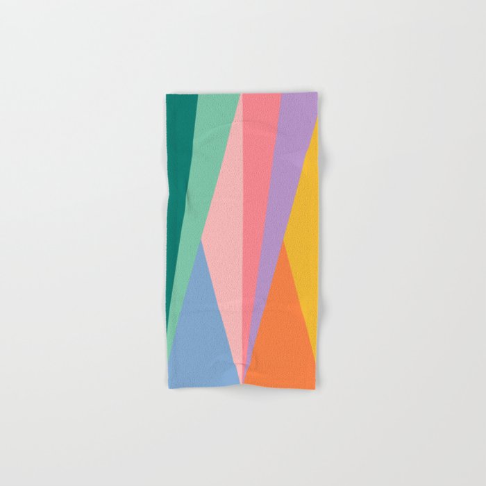 Geometric Triangles I Bright Pastel Bath Towel